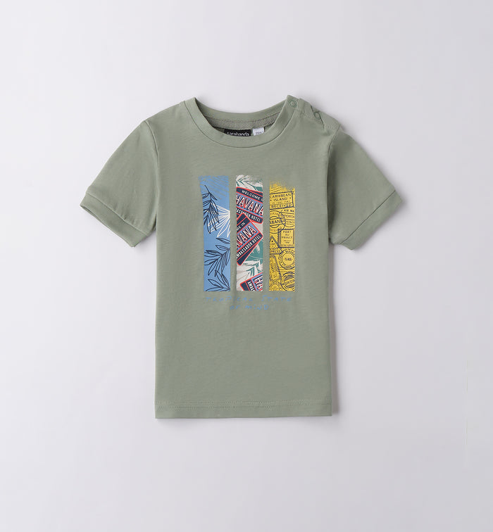 Maglia bimbo con stampa tropical