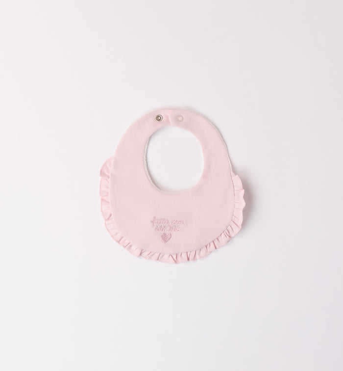 Bavetta rosa volant cotone