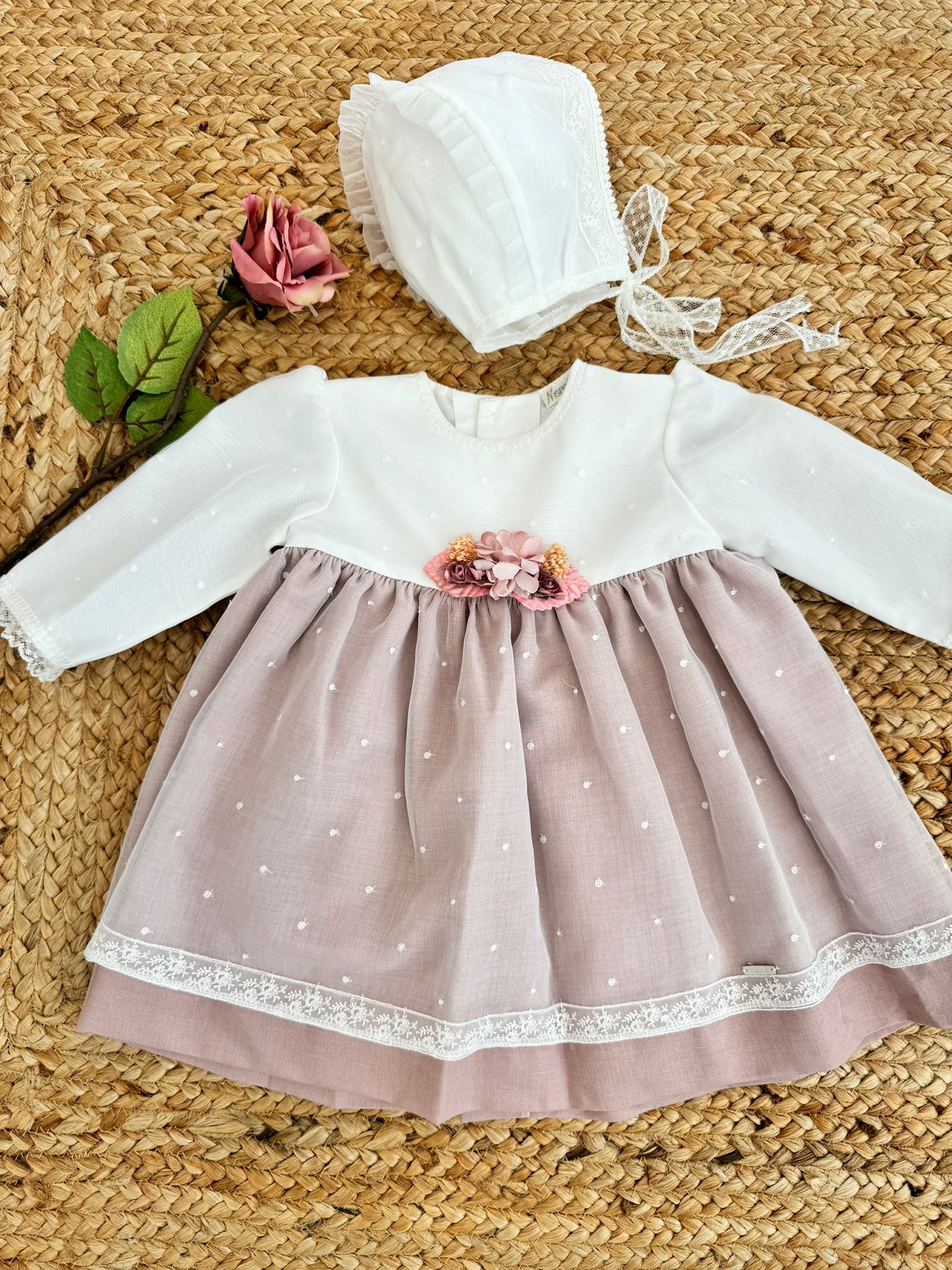 Abito battesimo con cuffietta - Main Image