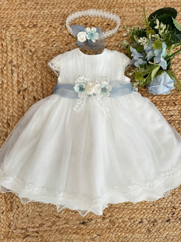 abito battesimo bimba, abito cerimonia bimba, vestito battesimo bimba, abbigliamento cerimonia bambina, vestito tulle bambina, abito elegante bambina, Belli e Monelli.