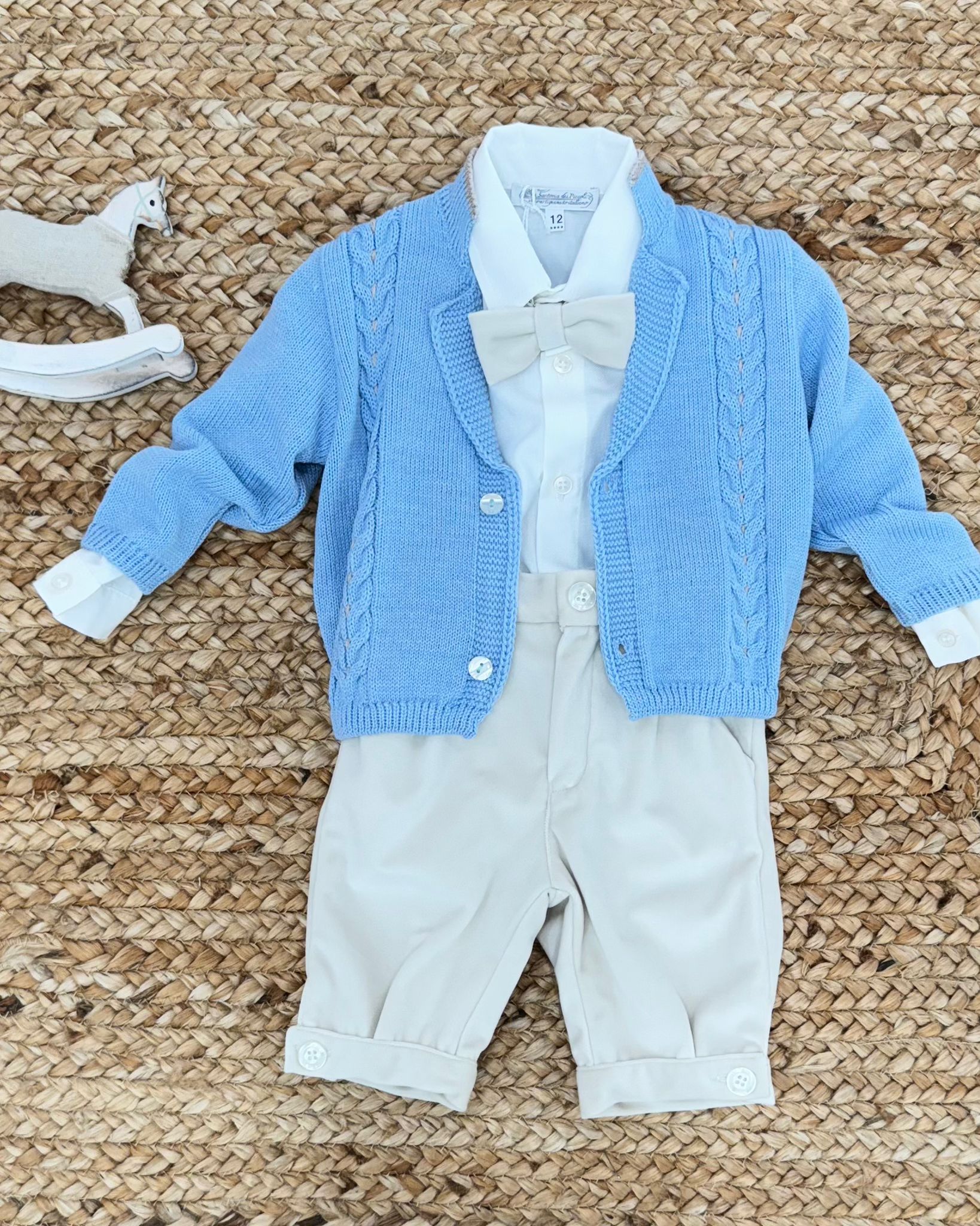 Zoerea Bimbo Completini e Coordinati Gentiluomo Abbigliamento Ragazzino Battesimo Cerimonia Abbigliamento Set Camicia Fiocco Gilet Pantaloni Corsage Blu,12-18 mesi Zoerea Bimbo Completini e Coordinati Gentiluomo Abbigliamento Ragazzino Battesimo Cerimonia Abbigliamento Set Camicia Fiocco Gilet Pantaloni Corsage Blu,12-18 mesi