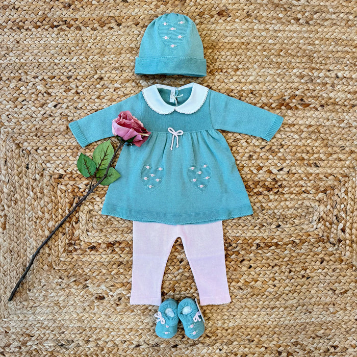 COPRIFASCE NEONATA IN FILO DI COTONE RICAMTO A MANO