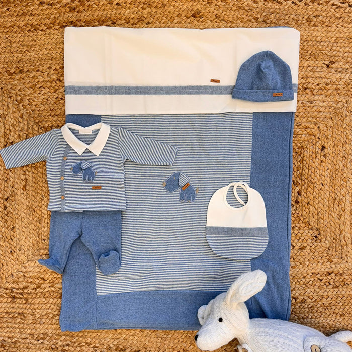 Uscita clinica in caldo cotone per neonata con copertina, coprifasce e accessori