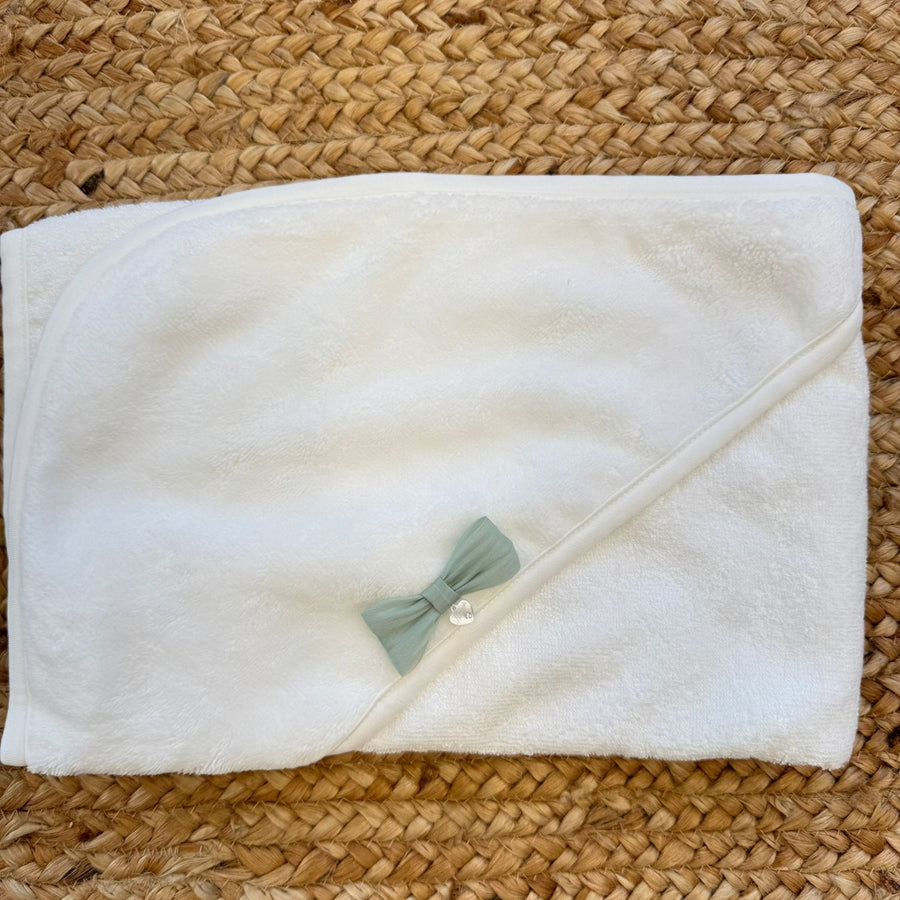 Accappatoio bimba in cotone e fibra di bambù