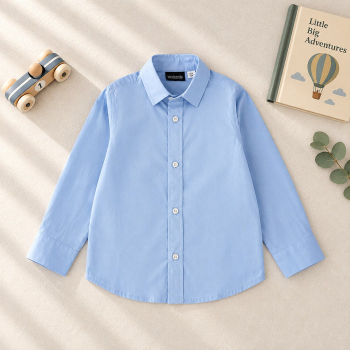 Camicia bimbo azzurra in cotone