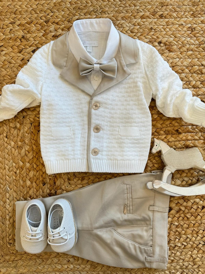Giacca In Filo Di Cotone, Camicia, Papillon, Pantaloni