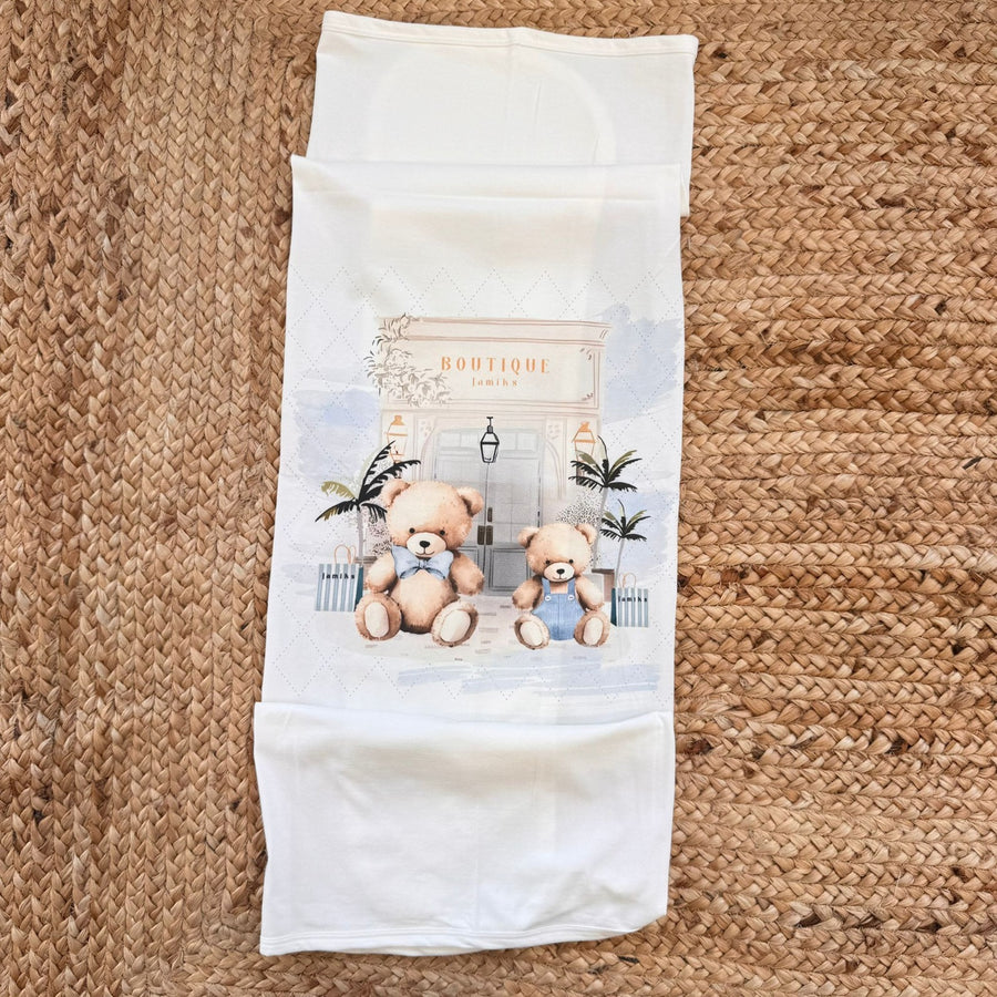 Copertina in cotone con stampa orsetti