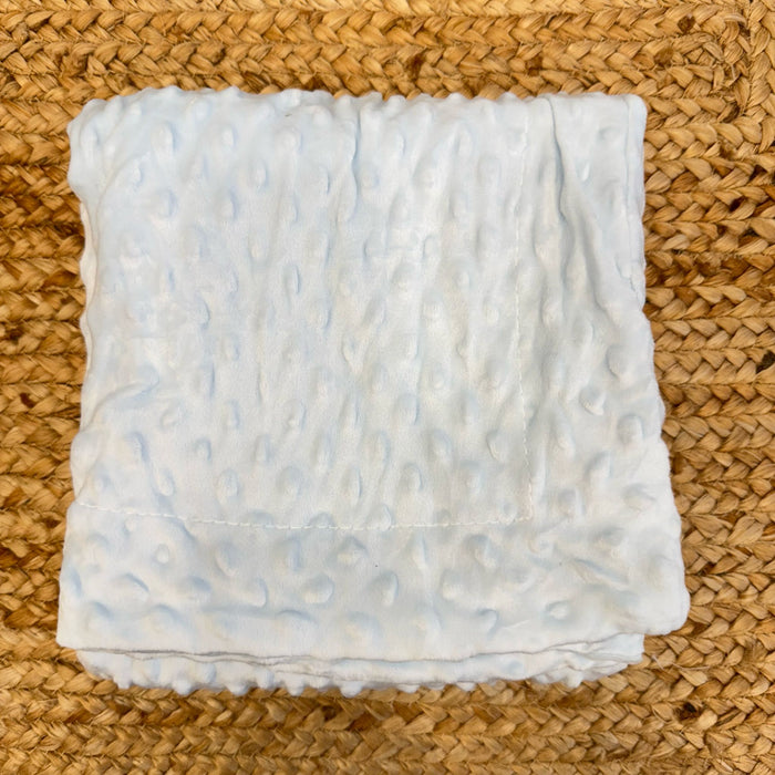 Copertina in ciniglia azzurro chiaro effetto peluche per neonato