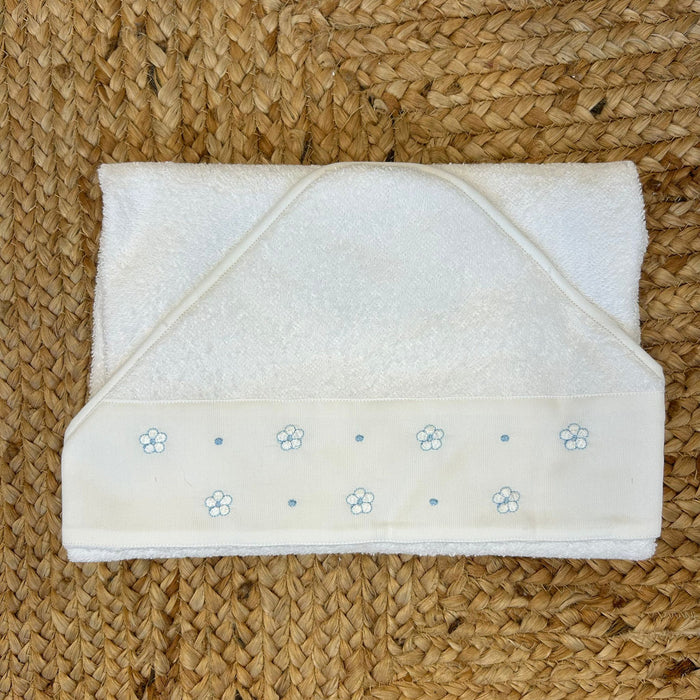 ACCAPPATOIO NEONATA FIORI AZZURRI