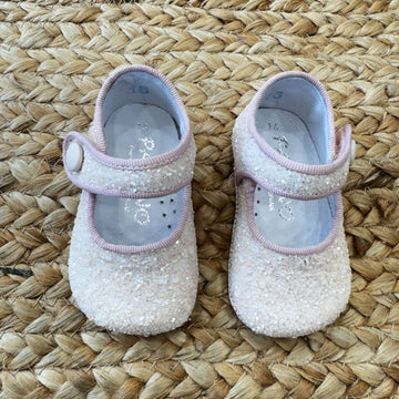 Scarpa culla glitter avorio