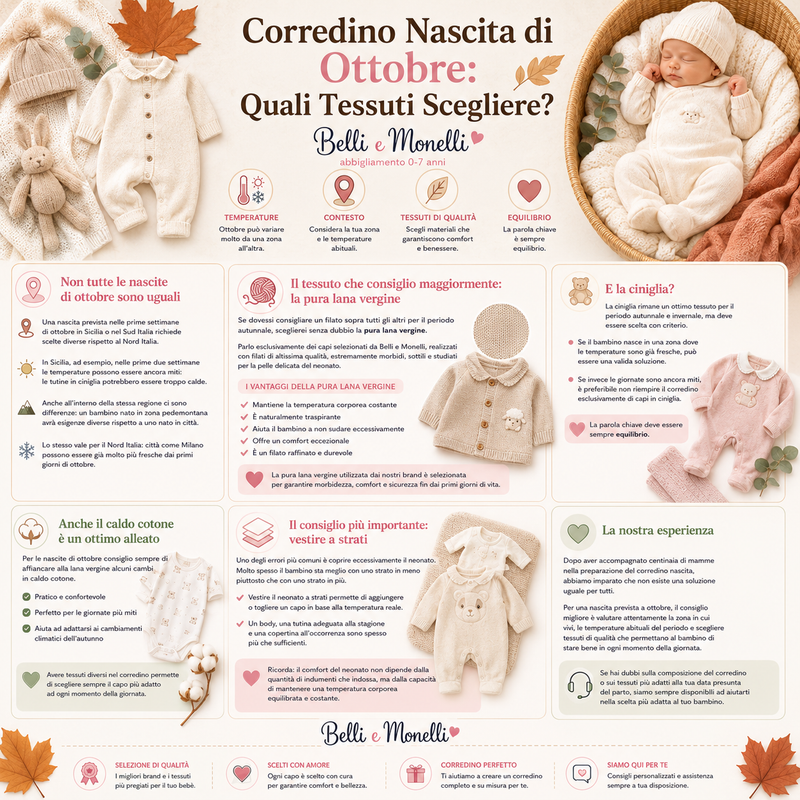 Corredino Nascita di Ottobre: Quali Tessuti Scegliere | Belli e Monelli