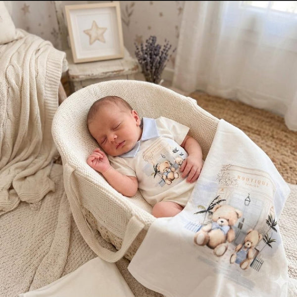 Copertina in cotone con stampa orsetti