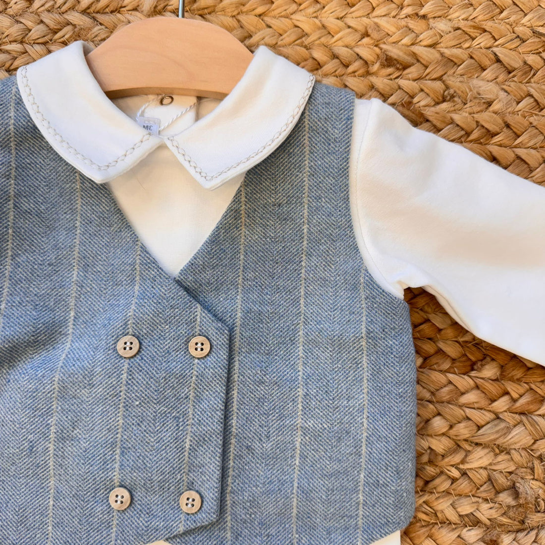 tutina neonato elegante con gilet