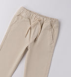 Pantaloni bambino beige con coulisse