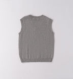 Completo elegante bambino camicia e gilet grigio
