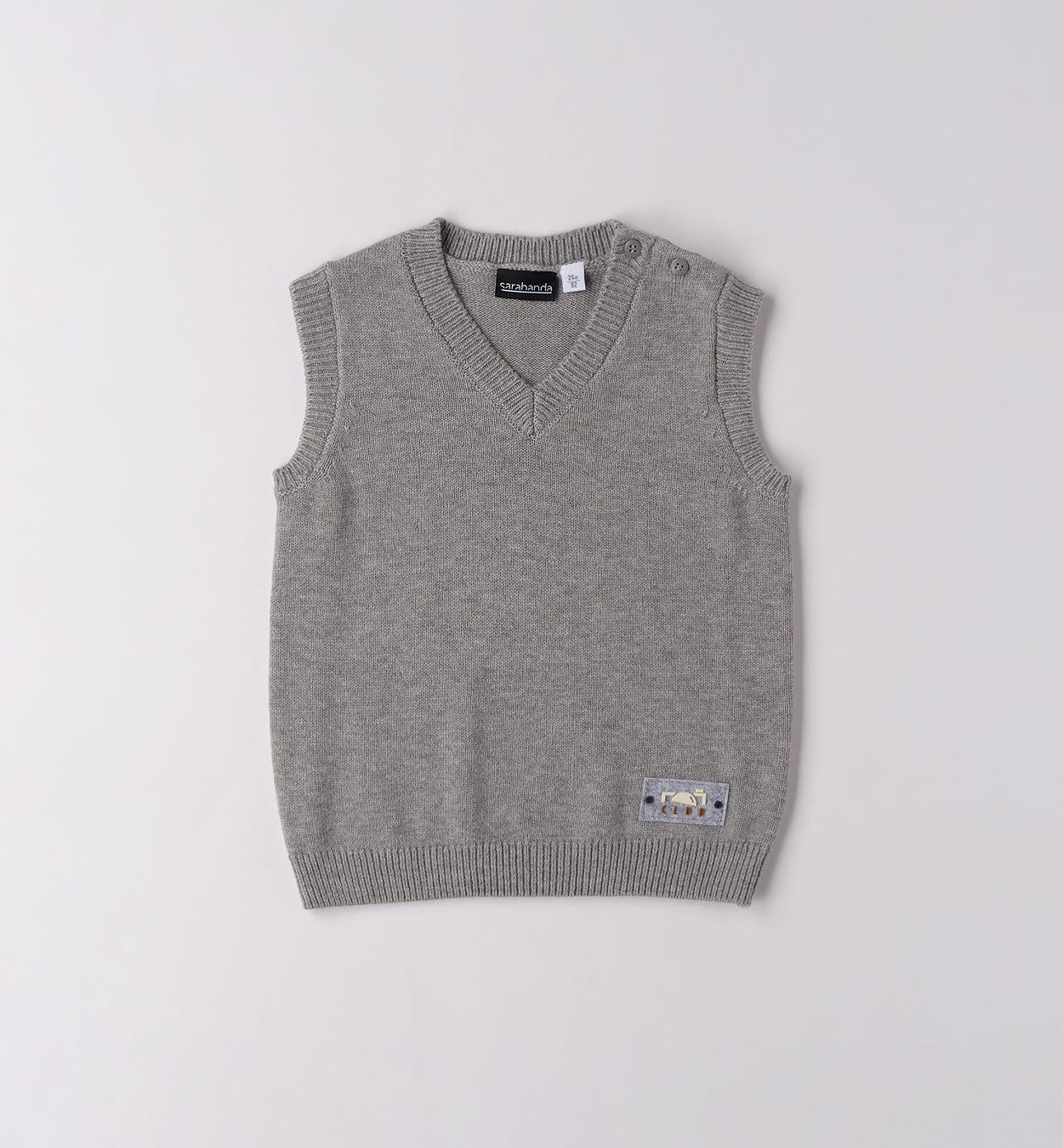 Completo elegante bambino camicia e gilet grigio