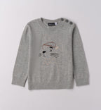 Completo bambino maglia grigia e pantalone beige