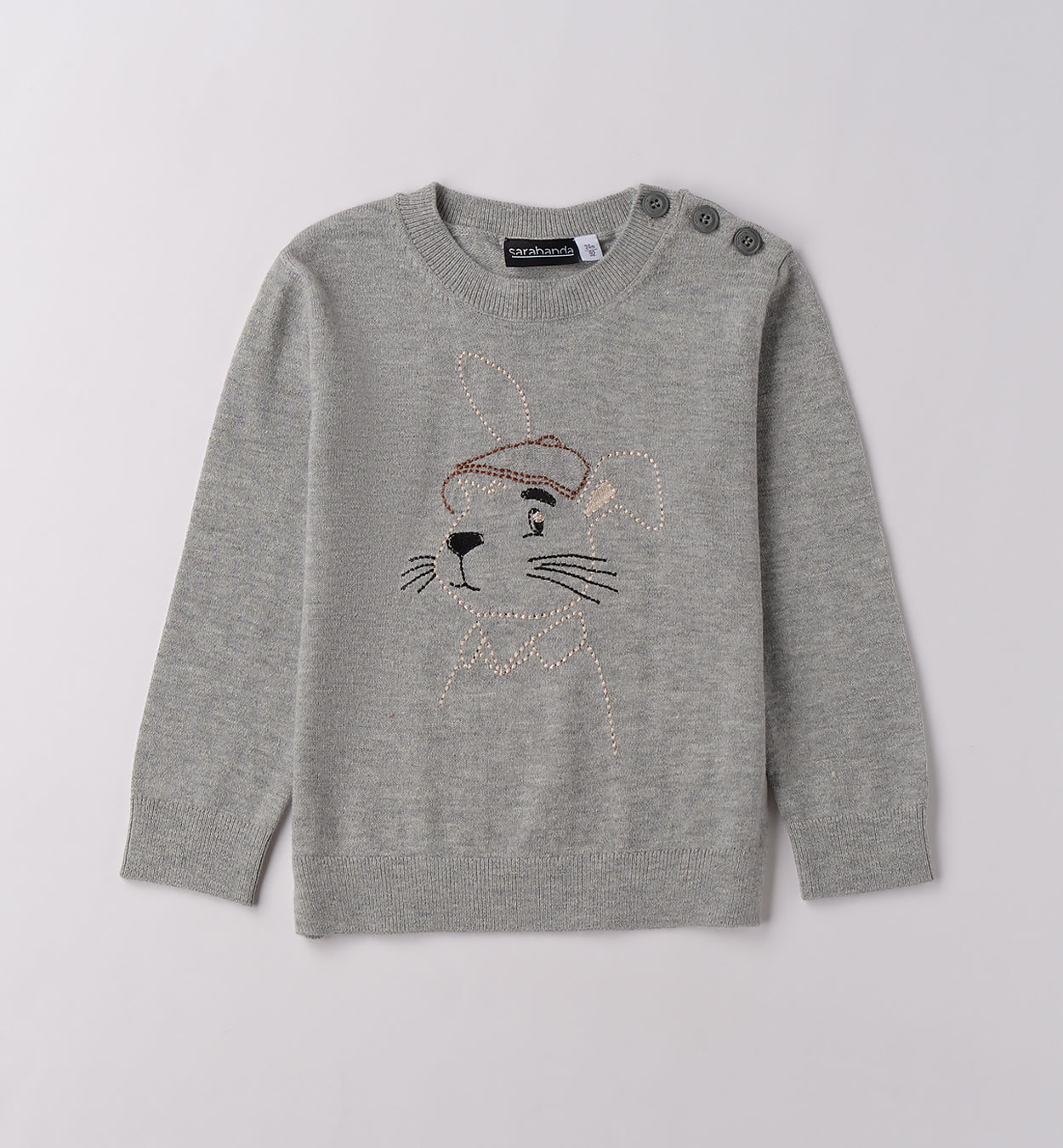 Completo bambino maglia grigia e pantalone beige