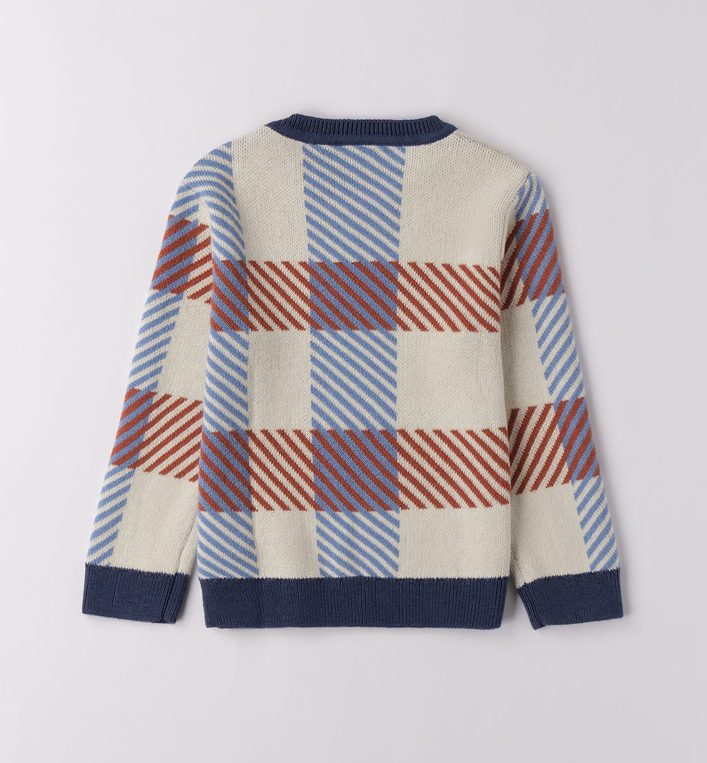 Completo bambino maglia quadri e pantaloni velluto