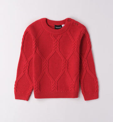 Maglione rosso bimbo in tricot