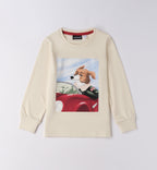 Completo casual chic bambino camicia a quadri rossi e verdi