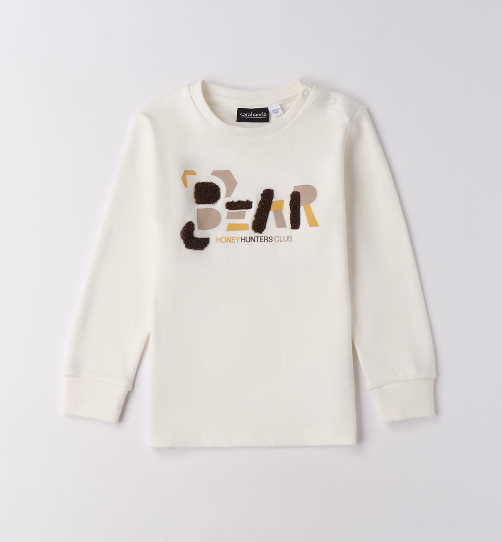 Completo casual chic bambino beige e marrone