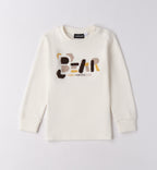 Completo casual chic bambino beige e marrone