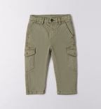 Completo casual chic bambino camicia a quadri rossi e verdi