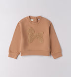 Completo bimba maglia poodle e shorts velluto