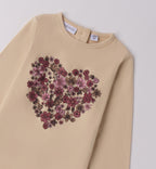 Completo bambina fucsia con tutu a fiori