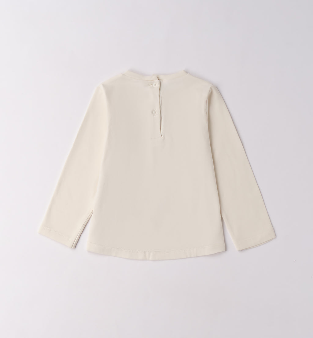 Completo bimba con maglia fiocchi e gonna plissé rosa