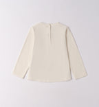 Completo bimba con maglia fiocchi e gonna plissé rosa