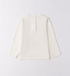 Completo bambina cardigan azzurro e gonna pied de poule