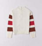 Completo bimba beige con maglia fiore e pantaloni