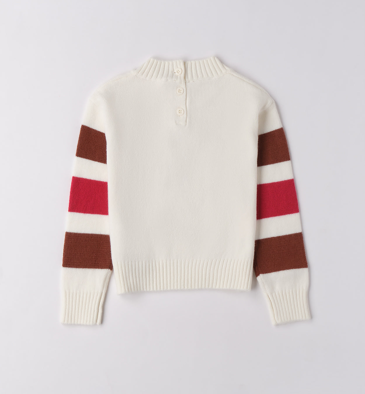 Completo bimba beige con maglia fiore e pantaloni