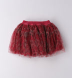 Completo bambina fucsia con tutu a fiori