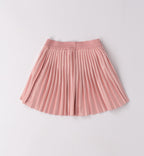 Completo bimba con maglia fiocchi e gonna plissé rosa
