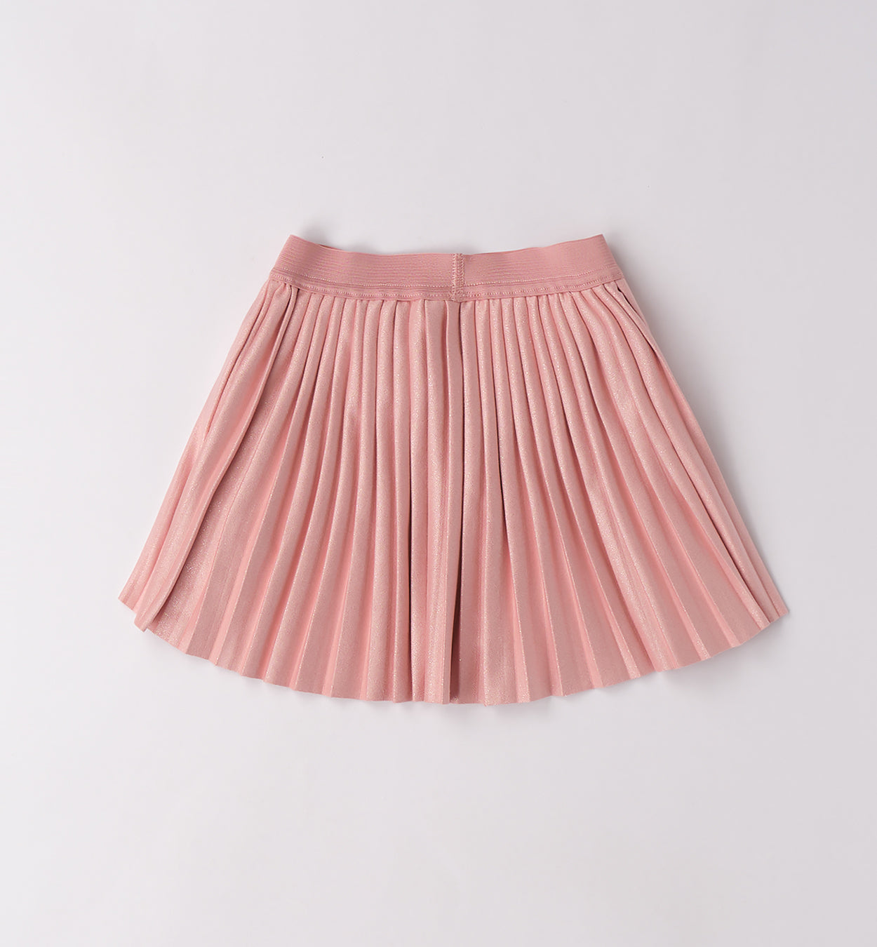 Completo bimba con maglia fiocchi e gonna plissé rosa