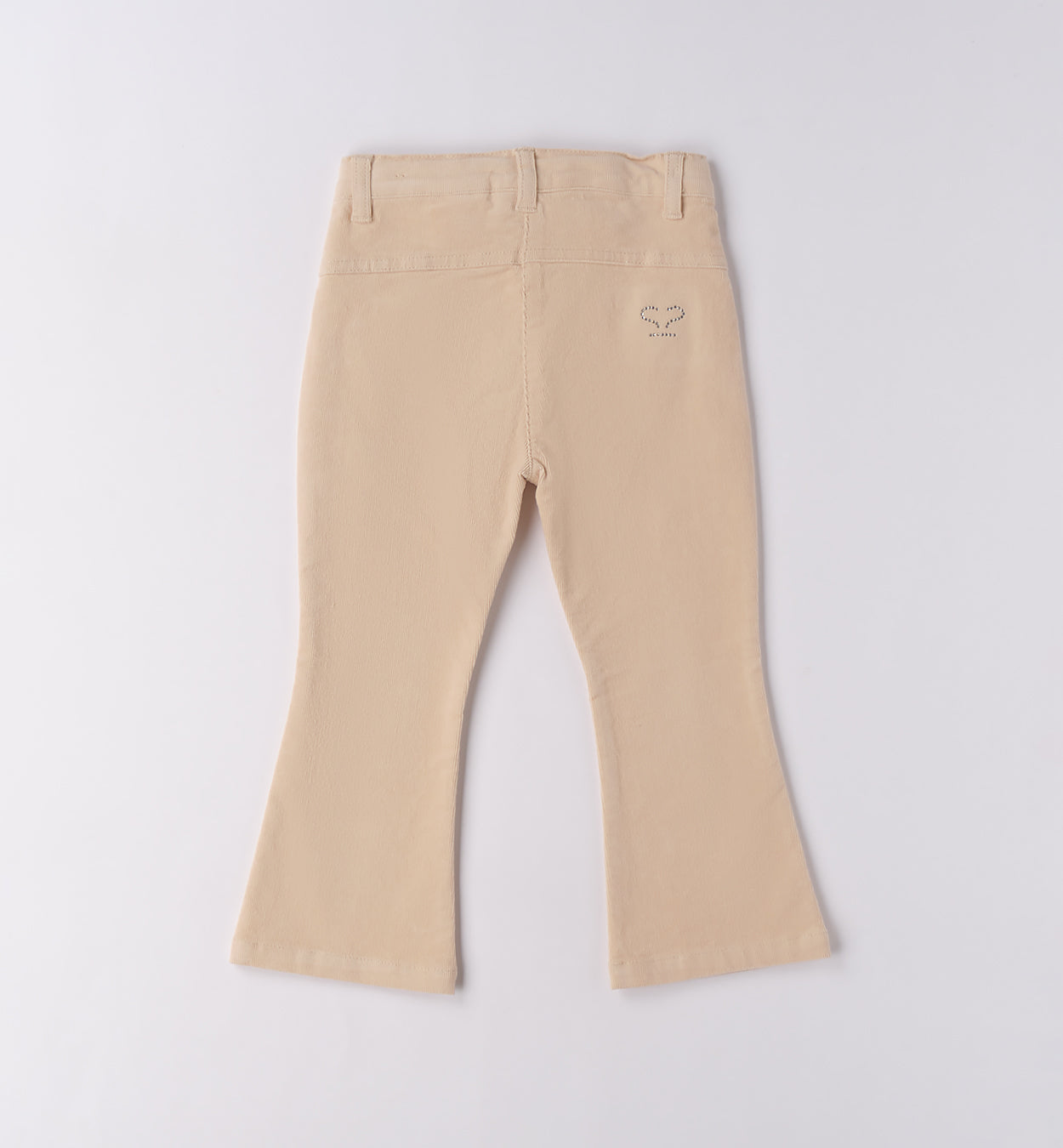 Completo bimba beige con maglia fiore e pantaloni