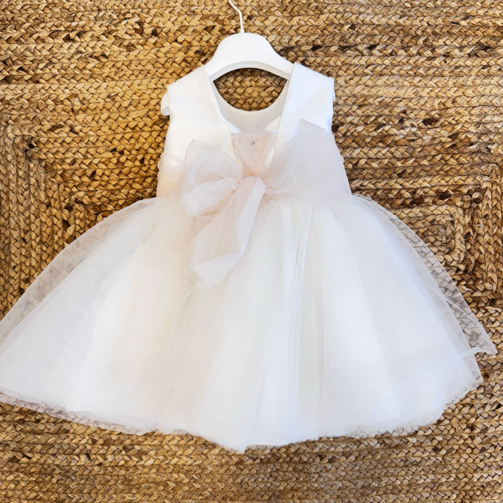 ABITO DAMINA TULLE E MIKADO ROSE ROSA