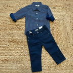 COMPLETO NAVY GEOMETRICO ELEGANTE