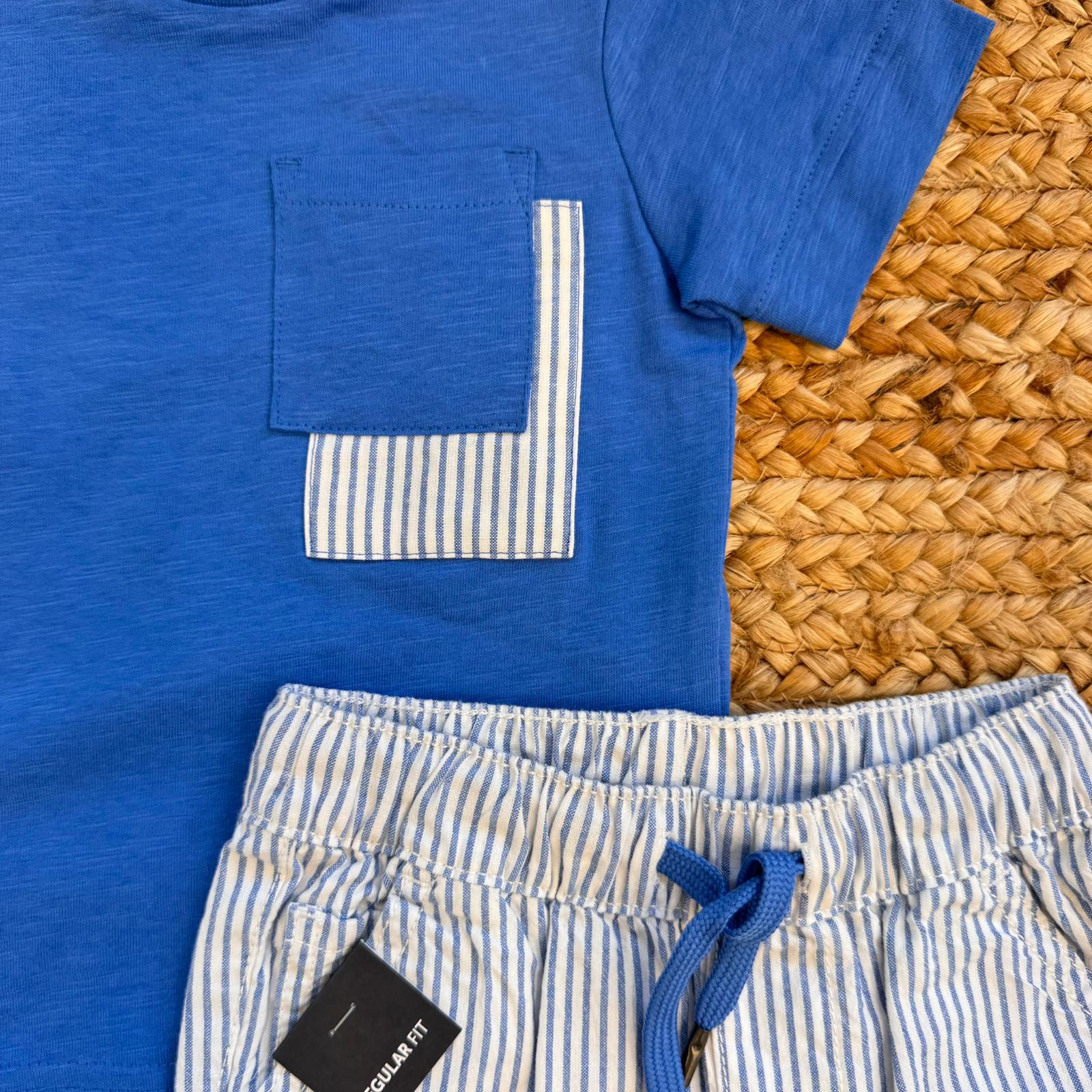COMPLETO ESTIVO RIGHE E BLU VIVACE