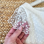 ABITO DA CERIMONIA BAMBINA CON CORPETTO RICAMATO E GONNA IN TULLE