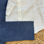 COMPLETO ELEGANTE CAMICIA E PANTALONE BLU