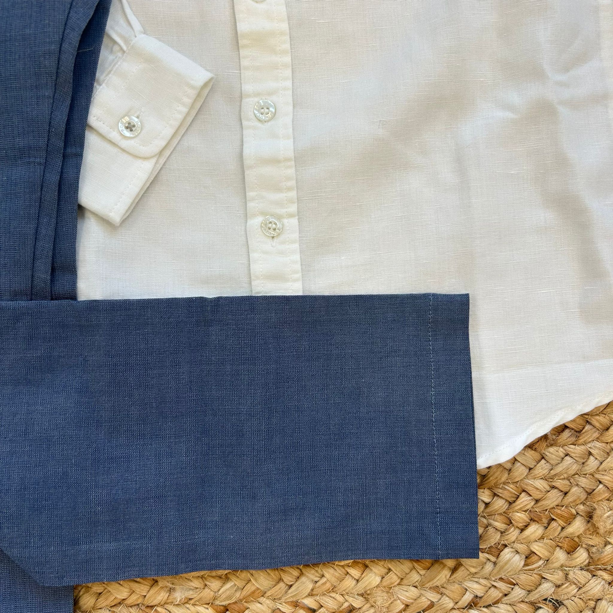 COMPLETO ELEGANTE CAMICIA E PANTALONE BLU