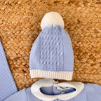 USCITA CLINICA AZZURRO E PANNA IN LANA MERINO |NUOVA COLLEZIONE