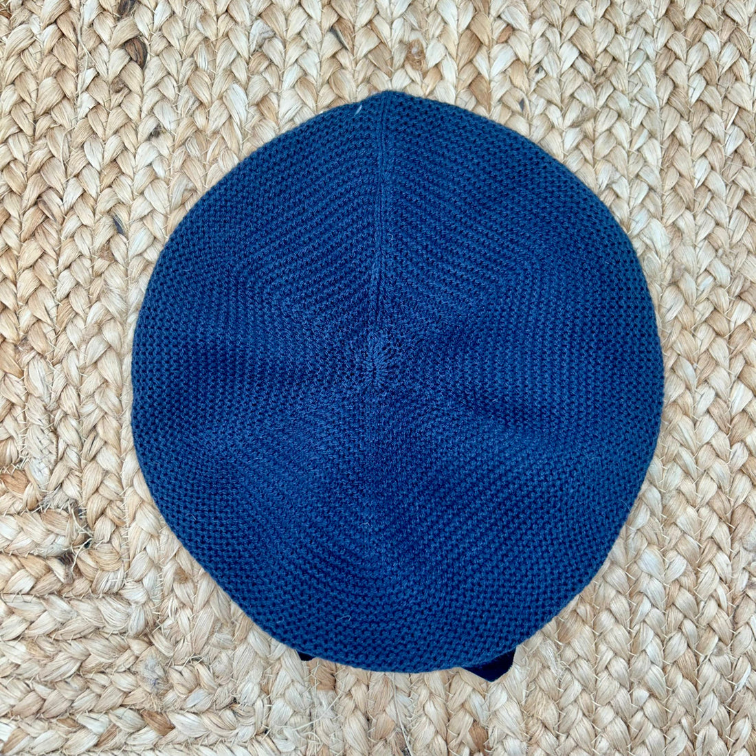 Basco blu navy neonata Condor con fiocco in velluto