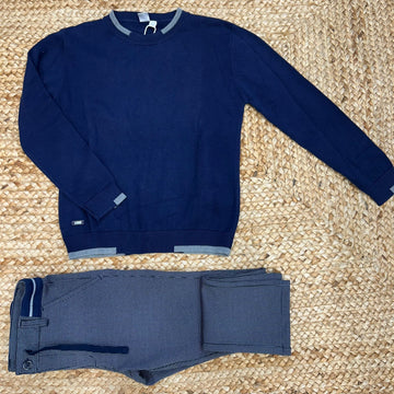 Completo bimbo blu con maglia e pantalone