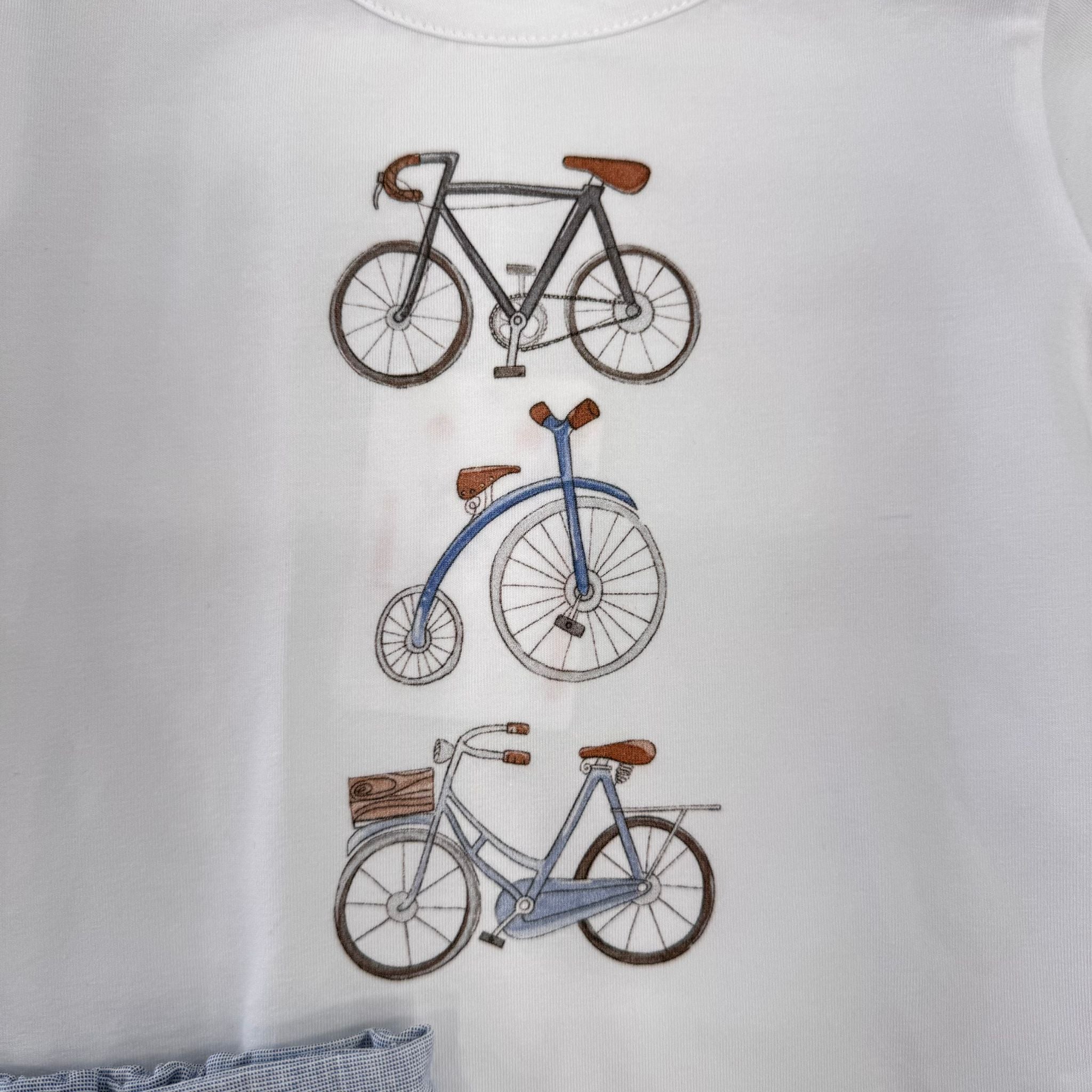 COMPLETO BAMBINO CASUAL CON BICICLETTE ILLUSTRATE
