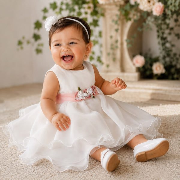Abito battesimo in organza